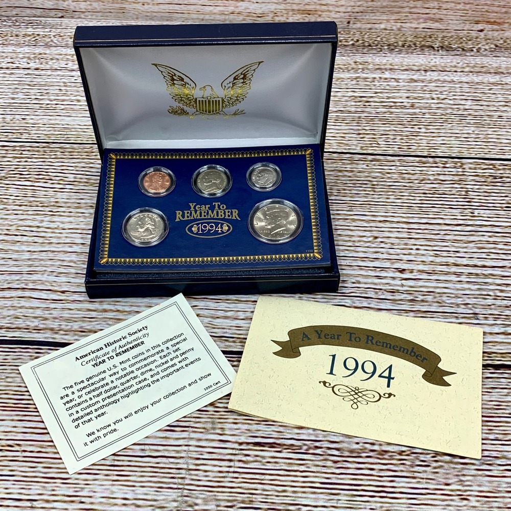 1994 Year To Remember American Historic Society Coin Set Collectible